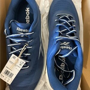 Reebok Men’s Navy and White Athletic Sneakers